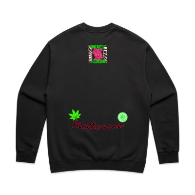 fireberry Underbelly  faded crew jumper STAMPED 420 friendly Thumbnail
