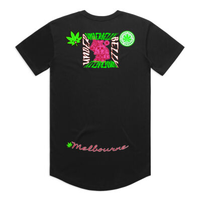fireberry Underbelly  curved tee STAMPED 420 friendly Thumbnail