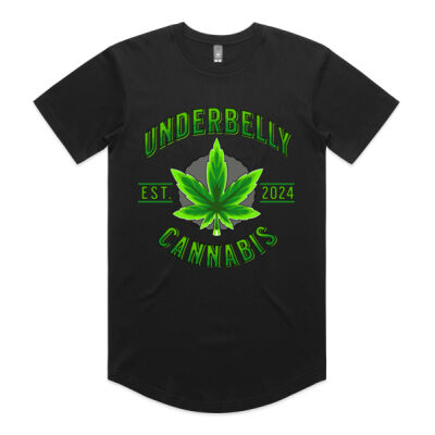 Cannabis curved tee Thumbnail