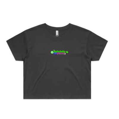 Stamped 420 friendly woman's cropped tee Thumbnail
