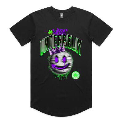 Underbelly :) curved tee stamped 420 friendly Thumbnail