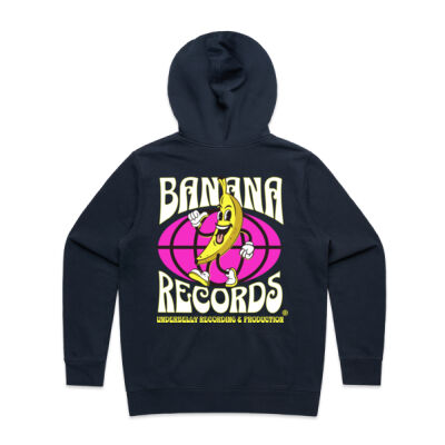 Banana. records women's hoodie. Thumbnail