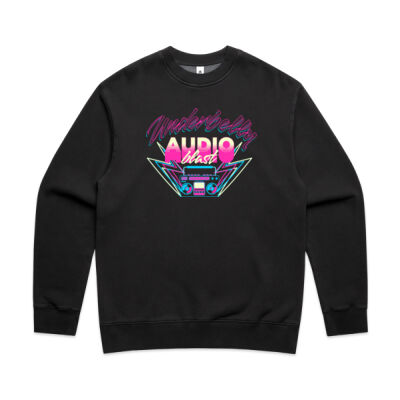Audio blast faded crew jumper. Thumbnail
