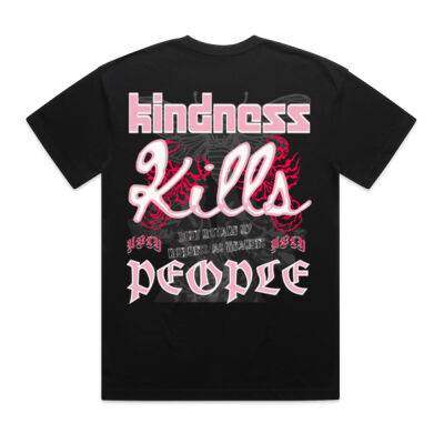 Kindness kills people oversized tee Thumbnail